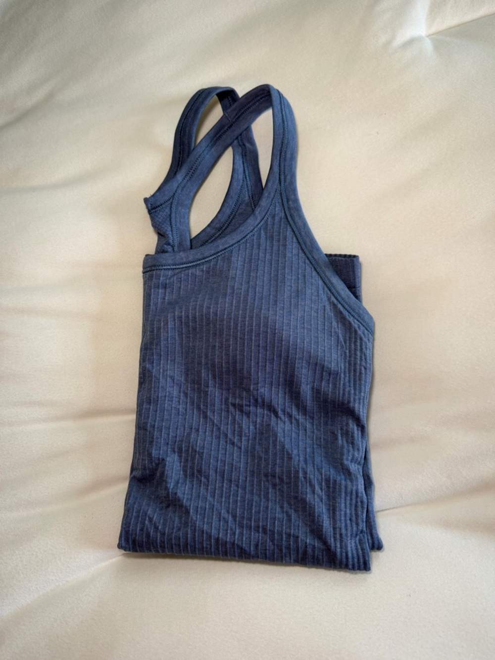 lululemon athletica Blue Ribbed Racerback Tank Top - Picture 5 of 6